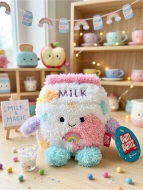 Charlotte 🌈 the Rainbow Milk Cereal Plush BumBumz - Pink, 4.5 inches